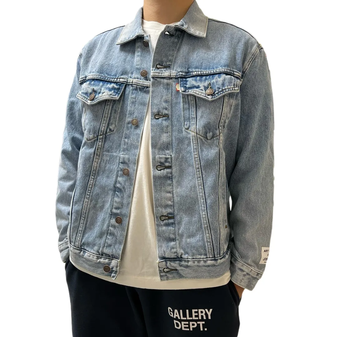 Gallery Dept. 22fw Vintage Andy Denim Jacket New embroidered logo washed distressed denim jacket blue S-XL